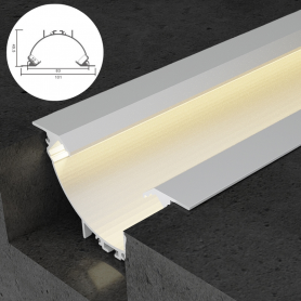Profilé en aluminium STRIPLINE ENCASTRÉ 101X49mm - 2 mètres