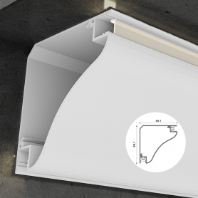 Profilé en aluminium STRIPLINE D'ANGLE 96X96mm - 2 mètres