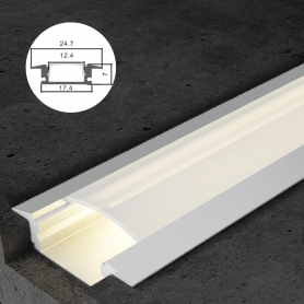 Profilé en aluminium STRIPLINE ENCASTRÉ 17X7mm - 2 mètres