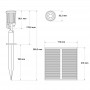 Kit 4 Spots Solaires LED sur piquet Roxi